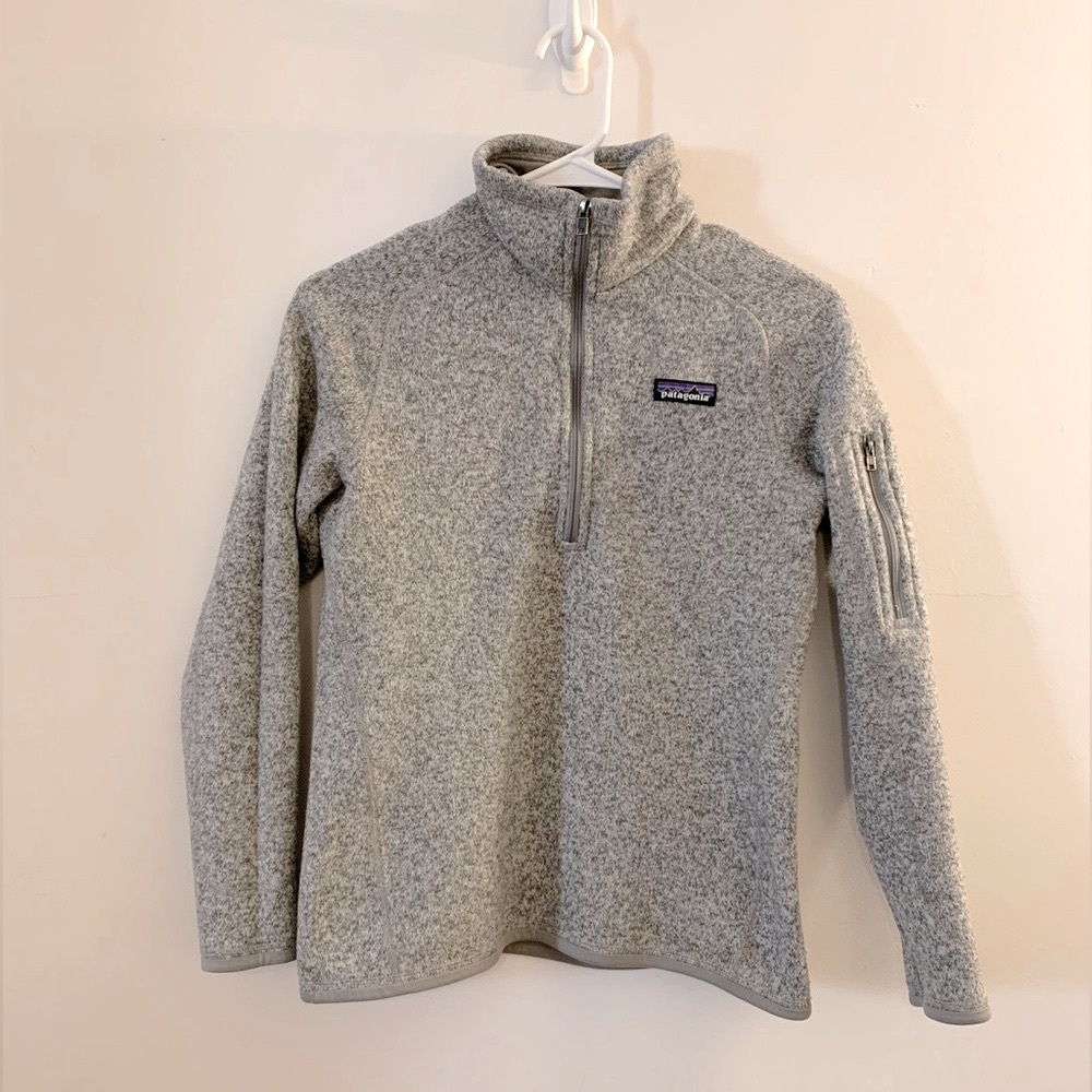 Patagonia Grey Quarter-Zip, Size Small